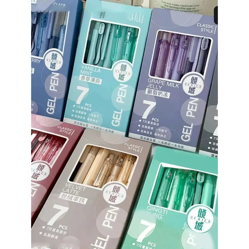 New 7 pieces in a box, student exam opening school gift, 0.5mm black gel pen Suitable for children's writing office use
New 7 pieces in a box, student exam opening school gift, 0.5mm black gel pen Suitable for children's writing office use