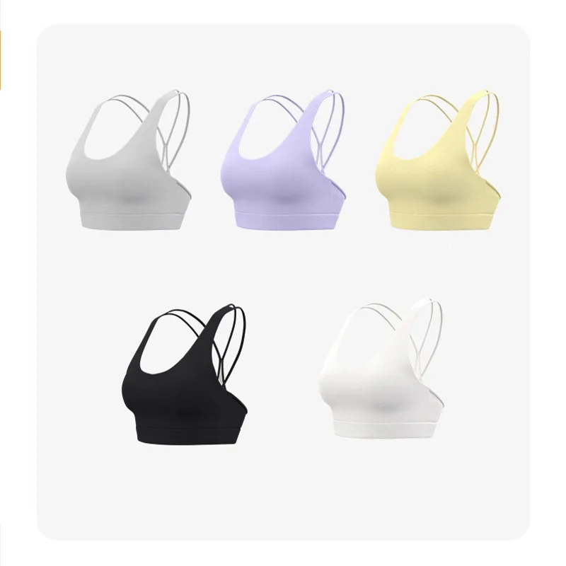 Comfortable new mesh back cross sports bra, back top, high-strength shock-absorbing yoga fitness bra for women 
Comfortable new mesh back cross sports bra, back top, high-strength shock-absorbing yoga fitness bra for women