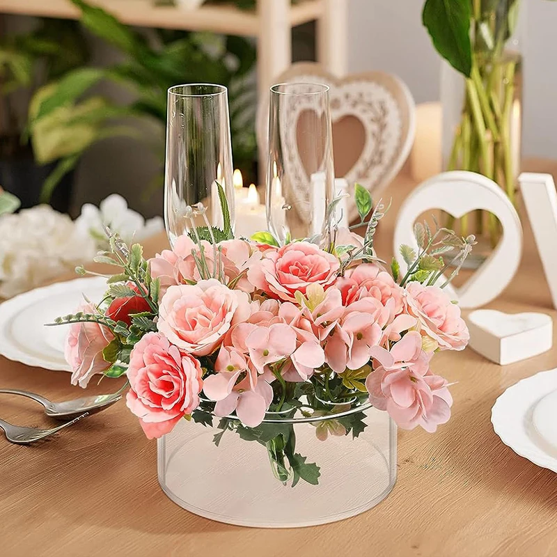 Round Acrylic Flower Vase Circular Low Vase Leak-Proof Clear Decorative Vase Multifunction 12 Holes for Home & Wedding Decor
Round Acrylic Flower Vase Circular Low Vase Leak-Proof Clear Decorative Vase Multifunction 12 Holes for Home & Wedding Decor