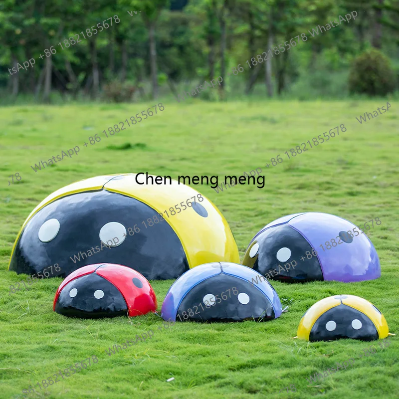 Outdoor simulation seven-star ladybug fiberglass beetle sculpture garden landscape
Outdoor simulation seven-star ladybug fiberglass beetle sculpture garden landscape