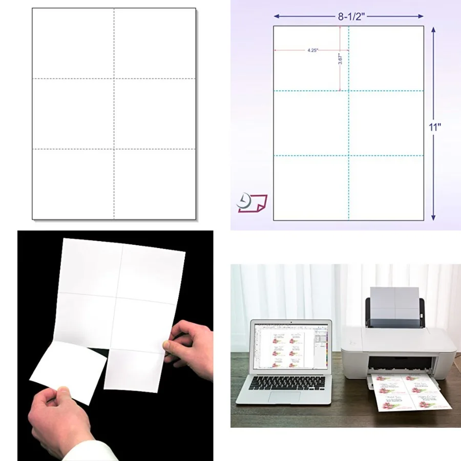 Laser Printer Blank Perforated Cards 6 up per Page, for School Registration, Delivery, Inventory Tags, Response, RSVP, Trip Tic
Laser Printer Blank Perforated Cards 6 up per Page, for School Registration, Delivery, Inventory Tags, Response, RSVP, Trip Tic