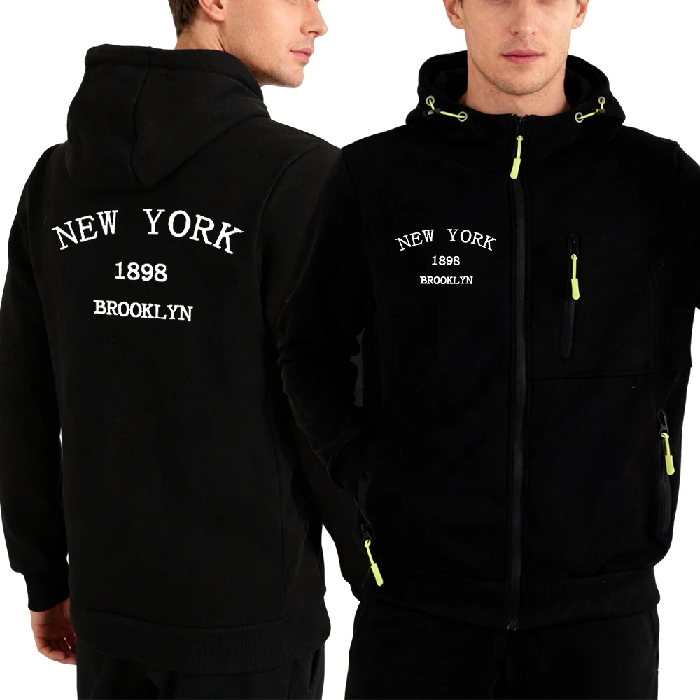 New York Brooklyn 1898 Design Men Zipper Hoody Fashion Autumn Hooded Hip Hop Pocketed Streetwear Fleece Loose Unisex Hoodie
New York Brooklyn 1898 Design Men Zipper Hoody Fashion Autumn Hooded Hip Hop Pocketed Streetwear Fleece Loose Unisex Hoodie