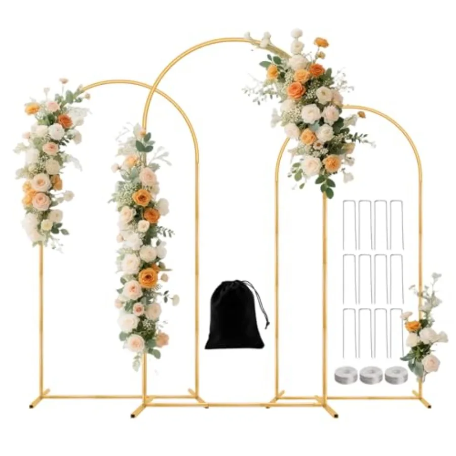 Metal Arch Backdrop Stand Set of 3 7.2 ft, 6.6 ft, 6 ft Party Arch Stands for Wedding, Birthday, Baby Shower, Bridal Shower, Ba
Metal Arch Backdrop Stand Set of 3 7.2 ft, 6.6 ft, 6 ft Party Arch Stands for Wedding, Birthday, Baby Shower, Bridal Shower, Ba