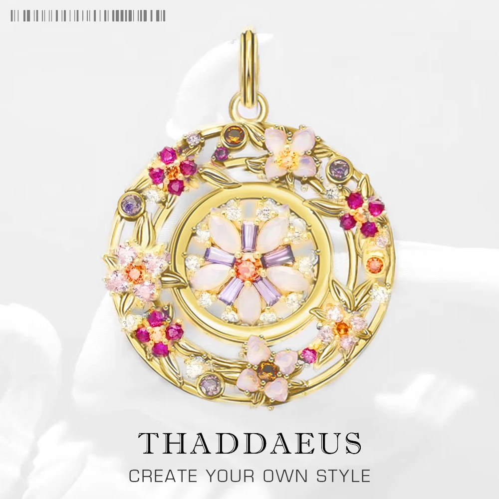 Pendant Amulet Flowers Brand Fine Jewelry Europe Gold Color 925 Sterling Silver Joy Happiness Gift For Woman
Pendant Amulet Flowers Brand Fine Jewelry Europe Gold Color 925 Sterling Silver Joy Happiness Gift For Woman