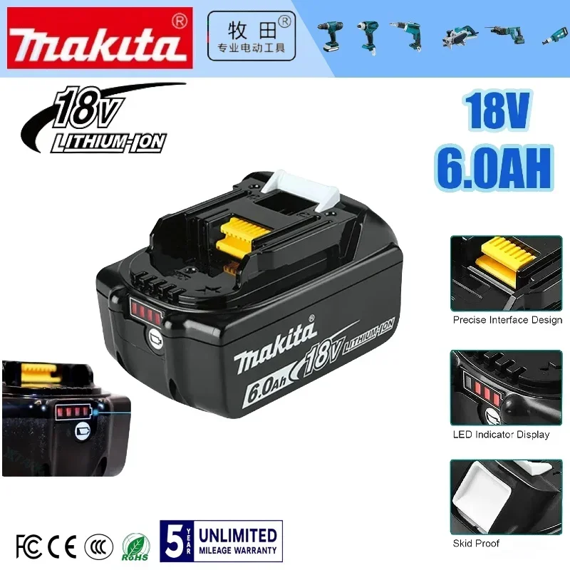 2024NEW Original Makita 18V 6.0Ah Li-Ion Battery For Makita BL1830 BL1815 BL1860 BL1840 Replacement Power Tool Battery
2024NEW Original Makita 18V 6.0Ah Li-Ion Battery For Makita BL1830 BL1815 BL1860 BL1840 Replacement Power Tool Battery