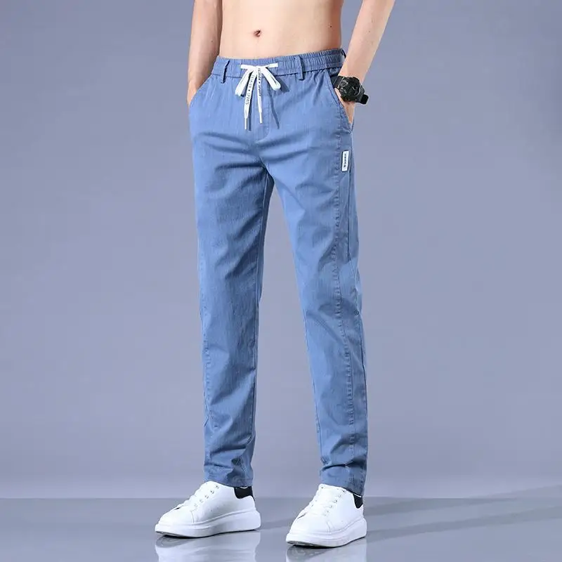 Summer Thin Casual Pants Men's Korean Sle Slim Straight Elastic Waist Long Pants Sports Summer Men's Pants
Summer Thin Casual Pants Men's Korean Sle Slim Straight Elastic Waist Long Pants Sports Summer Men's Pants