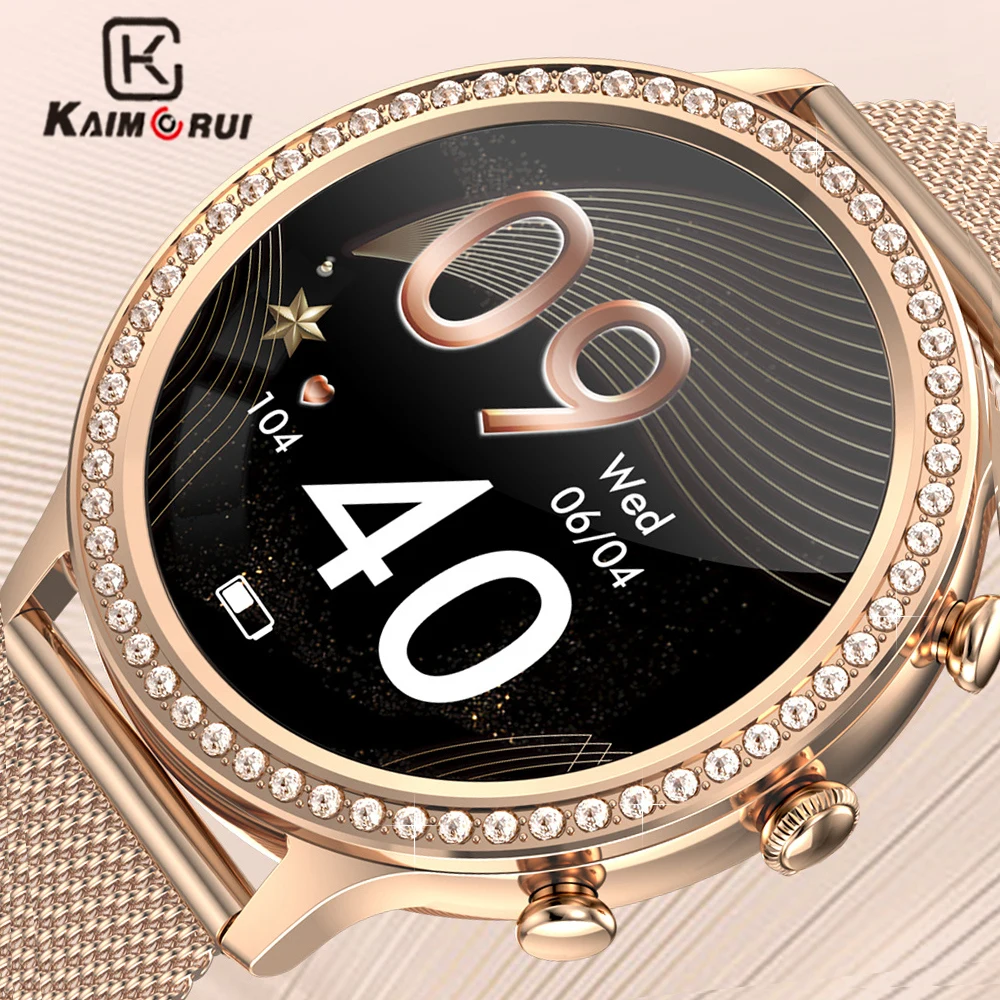 KAIMORUI 2024 Fashion Round Smart Watch Ladies Bluetooth Call Blood Pressure Custom Dial Sport Fitness Bracelet Smartwatch Women
KAIMORUI 2024 Fashion Round Smart Watch Ladies Bluetooth Call Blood Pressure Custom Dial Sport Fitness Bracelet Smartwatch Women