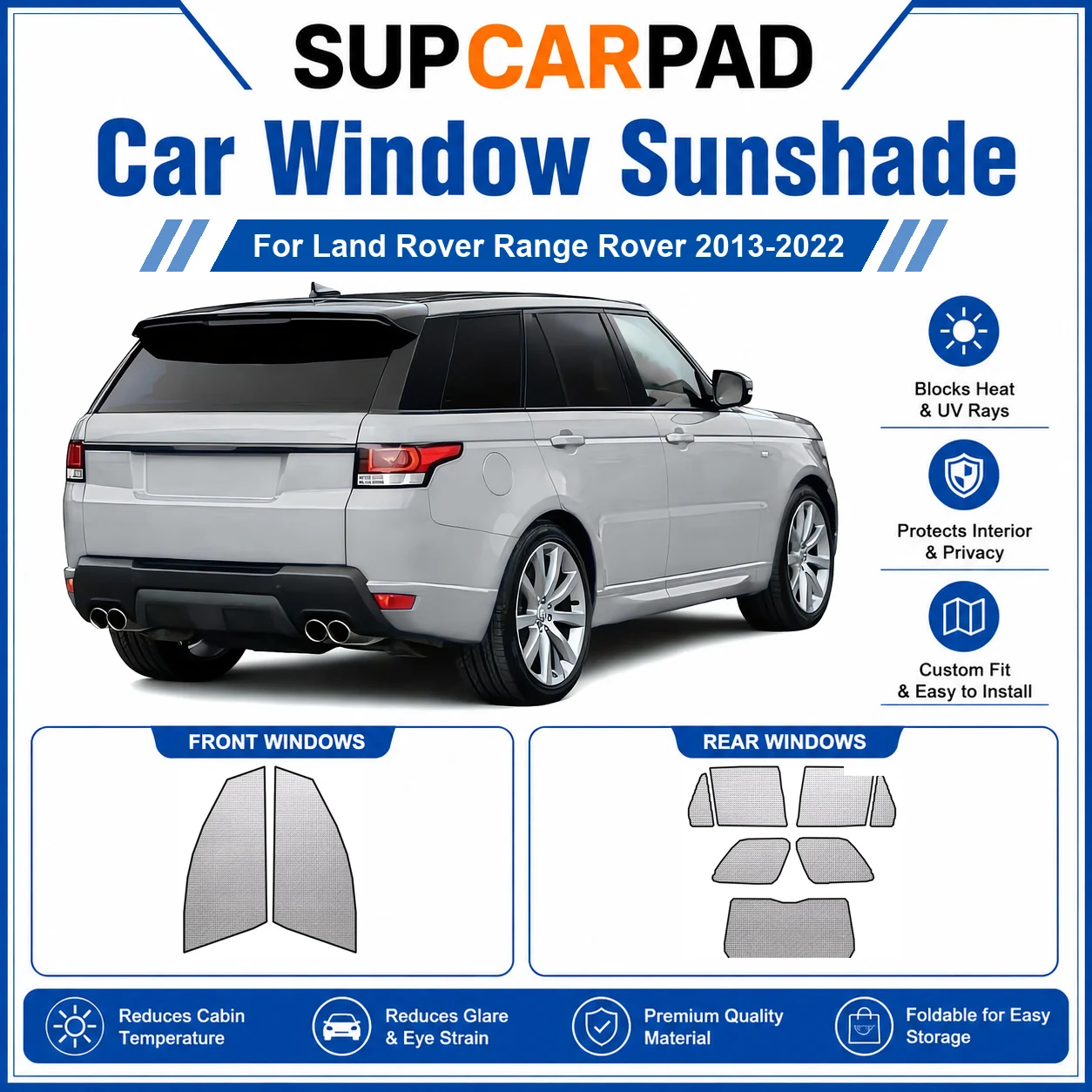 For Land Rover - Land Rover Range Rover 2013-2022 Full Set Car Window Sunshades UV Block Privacy Heat Insulated Foldable Car Cur
For Land Rover - Land Rover Range Rover 2013-2022 Full Set Car Window Sunshades UV Block Privacy Heat Insulated Foldable Car Cur