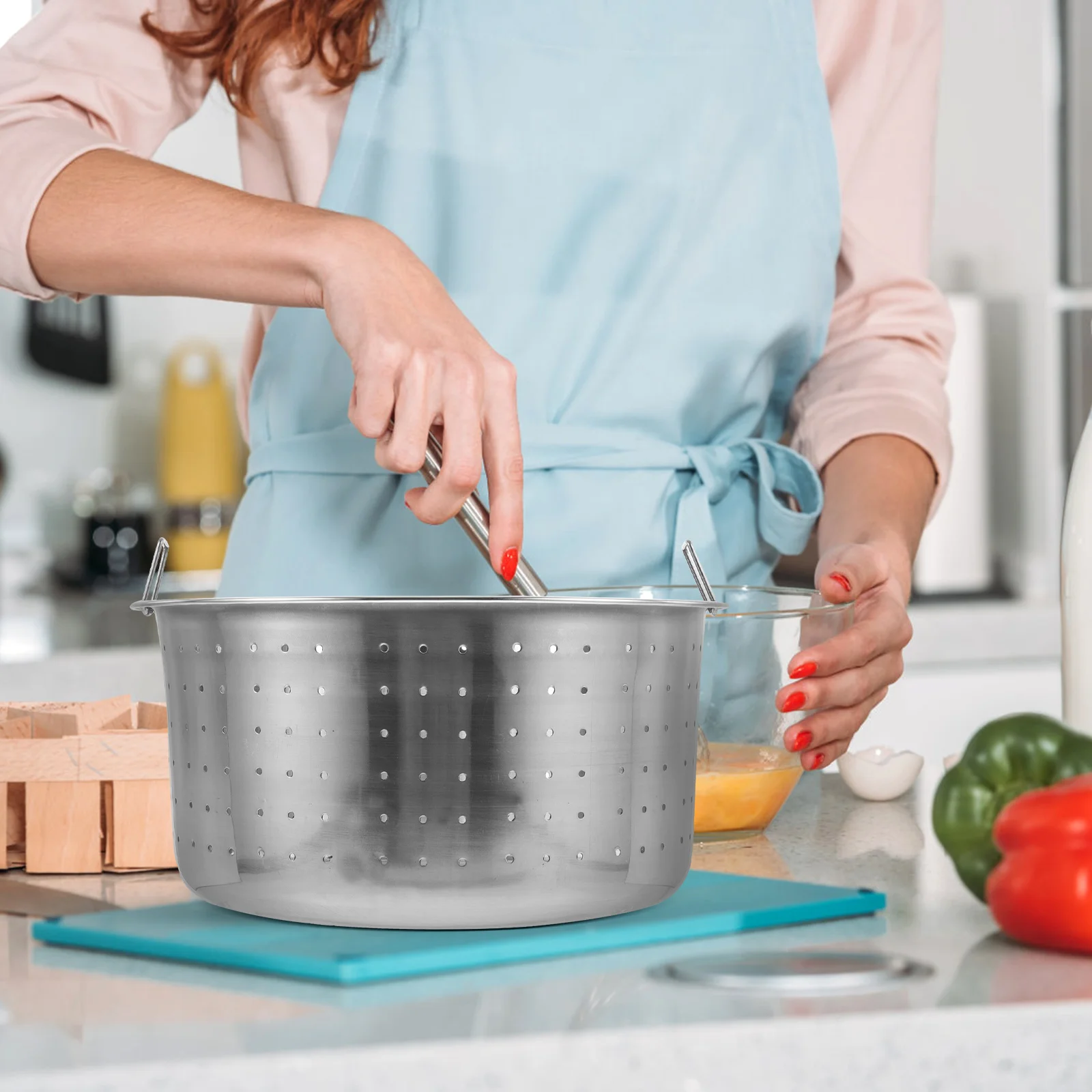 Stainless Steel Steaming Basket Multifunction Rice Steamer Insert Cooker Accessories Even Heat Round Shape Suitable Dumplings
Stainless Steel Steaming Basket Multifunction Rice Steamer Insert Cooker Accessories Even Heat Round Shape Suitable Dumplings