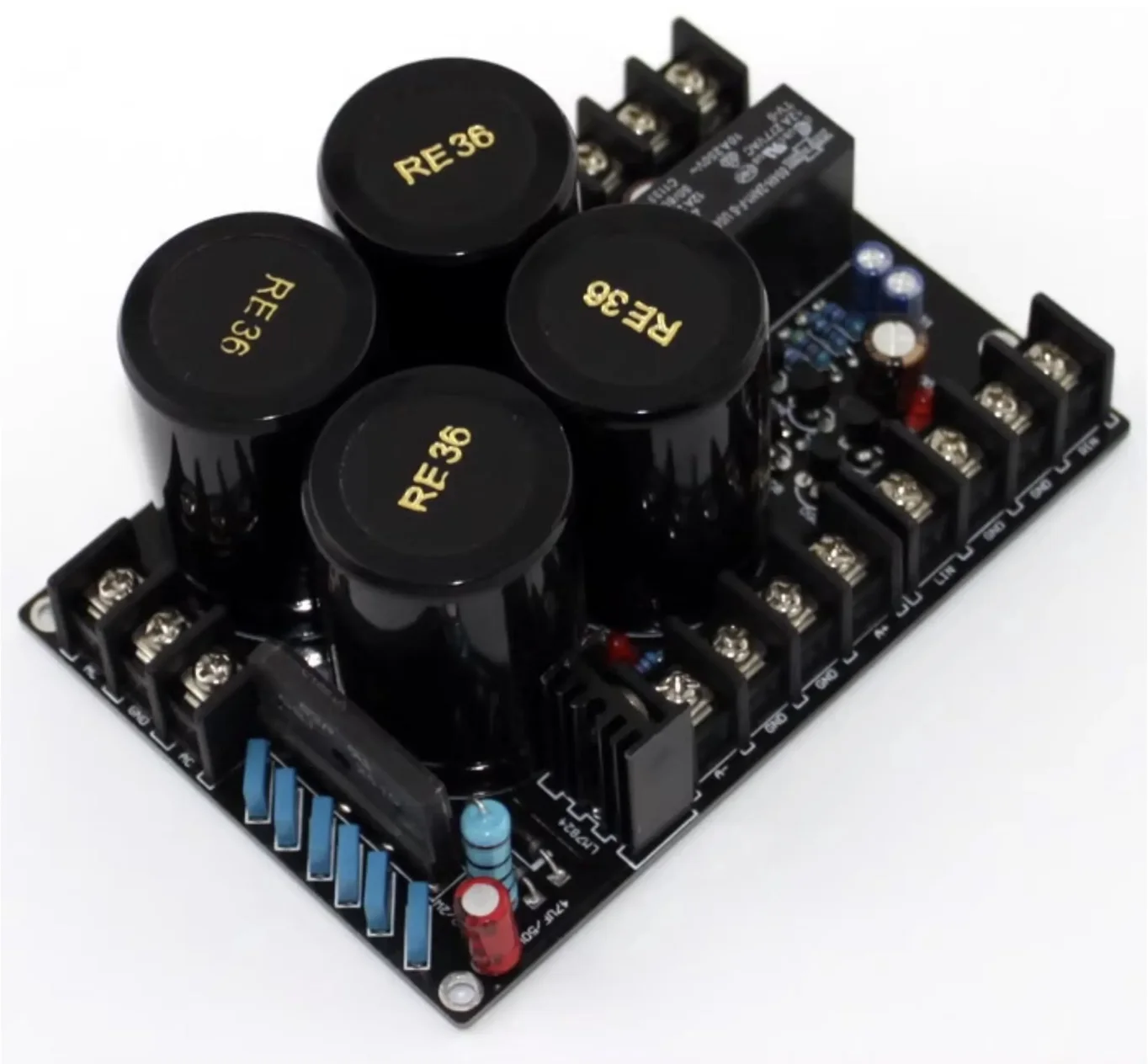 NOVER Rectifier + Speaker Protection Board with 10000UF*4/50V Golden NOVER Audio Capacitors
NOVER Rectifier + Speaker Protection Board with 10000UF*4/50V Golden NOVER Audio Capacitors