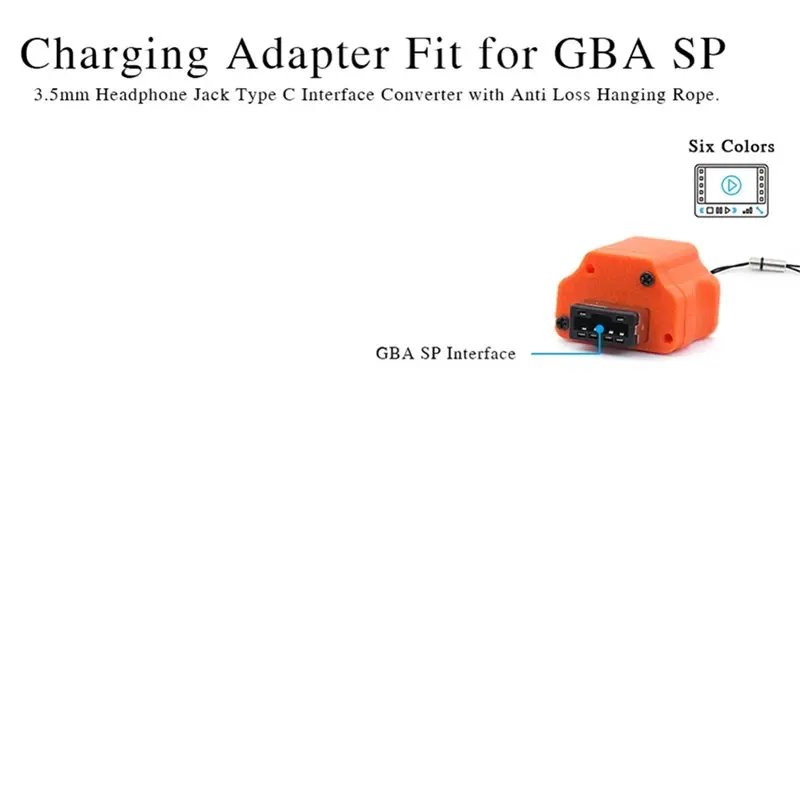 ASMA-For GBA SP Console Adapter Type-C Interface 3.5Mm Earphone Headset Converter Anti-Loss Rope Cable
ASMA-For GBA SP Console Adapter Type-C Interface 3.5Mm Earphone Headset Converter Anti-Loss Rope Cable