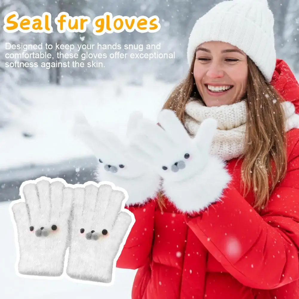 Плюшевые перчатки Seal Design, теплые зимние термоперчатки для женщин, милые варежки с животными для езды на велосипеде, повседневного использования и фотосъемки
Плюшевые перчатки Seal Design, теплые зимние термоперчатки для женщин, милые варежки с животными для езды на велосипеде, повседневного использования и фотосъемки