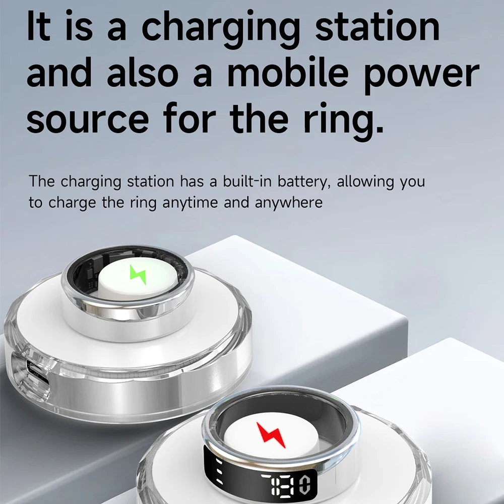 SY01 Fitness Smart Ring With Smart Display Stainless Steel IP68 5ATM Waterproof Health Monitor Gesture Control Charging Station
SY01 Fitness Smart Ring With Smart Display Stainless Steel IP68 5ATM Waterproof Health Monitor Gesture Control Charging Station