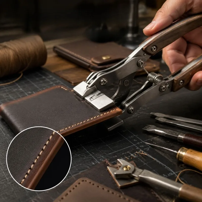 Leather Tool Stainless Steel Wood Handle Flat Head Pliers Handmade DIY Leather Goods Mouth Gold Clip Folded Edge Pressing Pliers
Leather Tool Stainless Steel Wood Handle Flat Head Pliers Handmade DIY Leather Goods Mouth Gold Clip Folded Edge Pressing Pliers