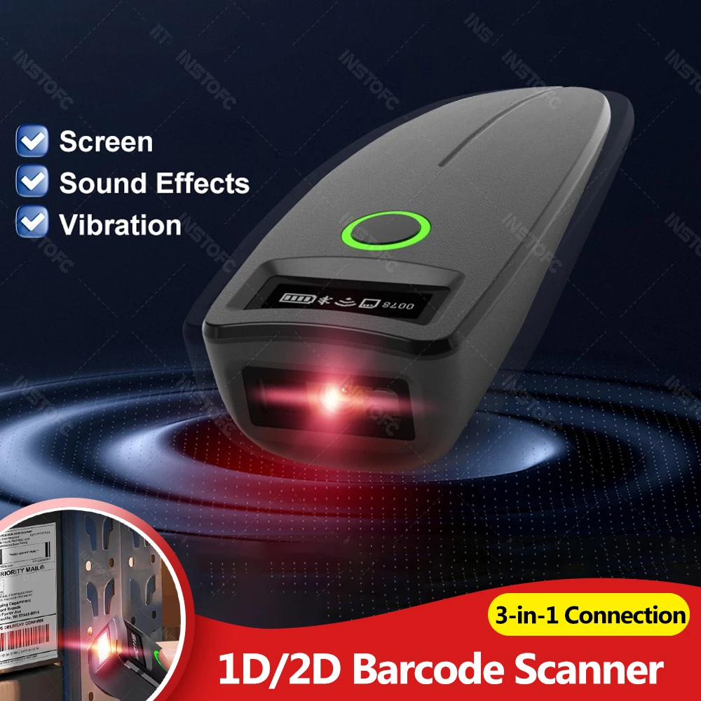 2D-сканер штрих-кода Мини 2,4G Беспроводной Bluetooth Ручной 1D QR-матрица данных PDF417 Считыватель с функцией хранения Режим инвентаря
2D-сканер штрих-кода Мини 2,4G Беспроводной Bluetooth Ручной 1D QR-матрица данных PDF417 Считыватель с функцией хранения Режим инвентаря