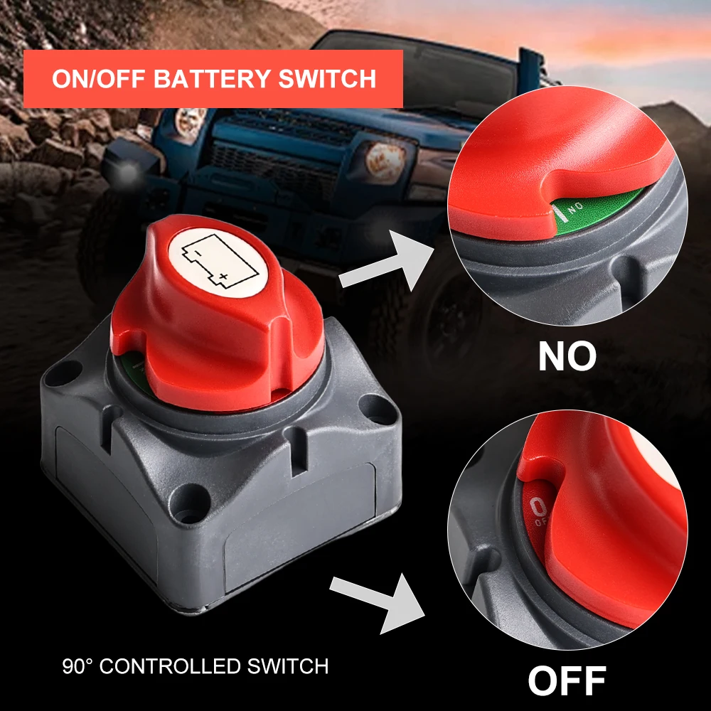 Herorider Switch Battery Power Cut Off Kill Switch for Car Vehicle RV Boat Marine car 12-24V 2 3 Position Power Switch 200A 300A
Herorider Switch Battery Power Cut Off Kill Switch for Car Vehicle RV Boat Marine car 12-24V 2 3 Position Power Switch 200A 300A