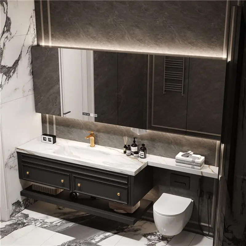 French bathroom cabinet combined slate hot bending integrated basin toilet hand wash counter American oak
French bathroom cabinet combined slate hot bending integrated basin toilet hand wash counter American oak