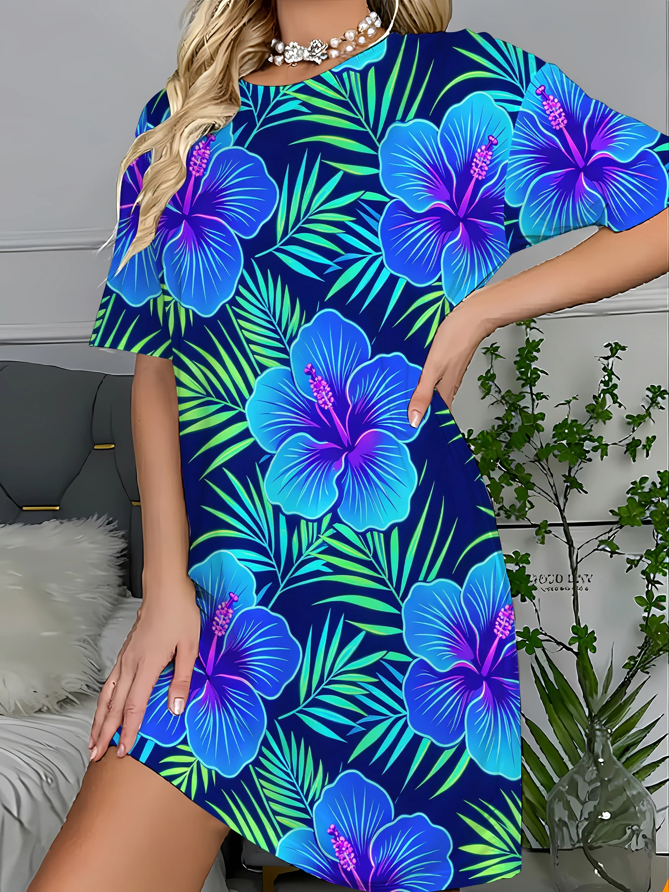 Boho Print Long Sleep T-Shirt Dress Women Vintage Summer Nightgown Loose Fit
Boho Print Long Sleep T-Shirt Dress Women Vintage Summer Nightgown Loose Fit