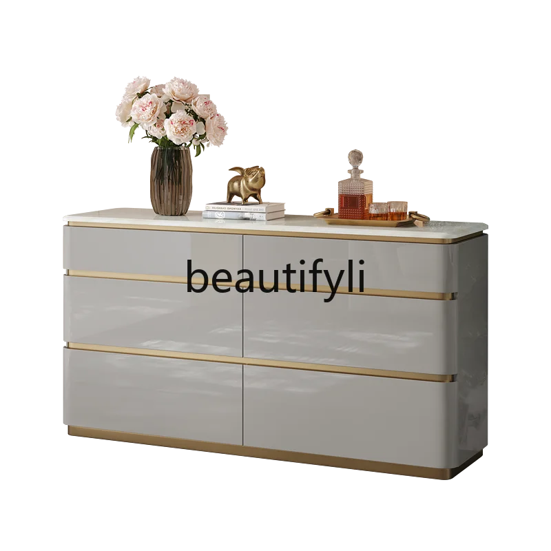 Light luxury six-bucket dining side cabinet custom bedroom bedside TV cabinet marble paint storage entrance cabinet
Light luxury six-bucket dining side cabinet custom bedroom bedside TV cabinet marble paint storage entrance cabinet