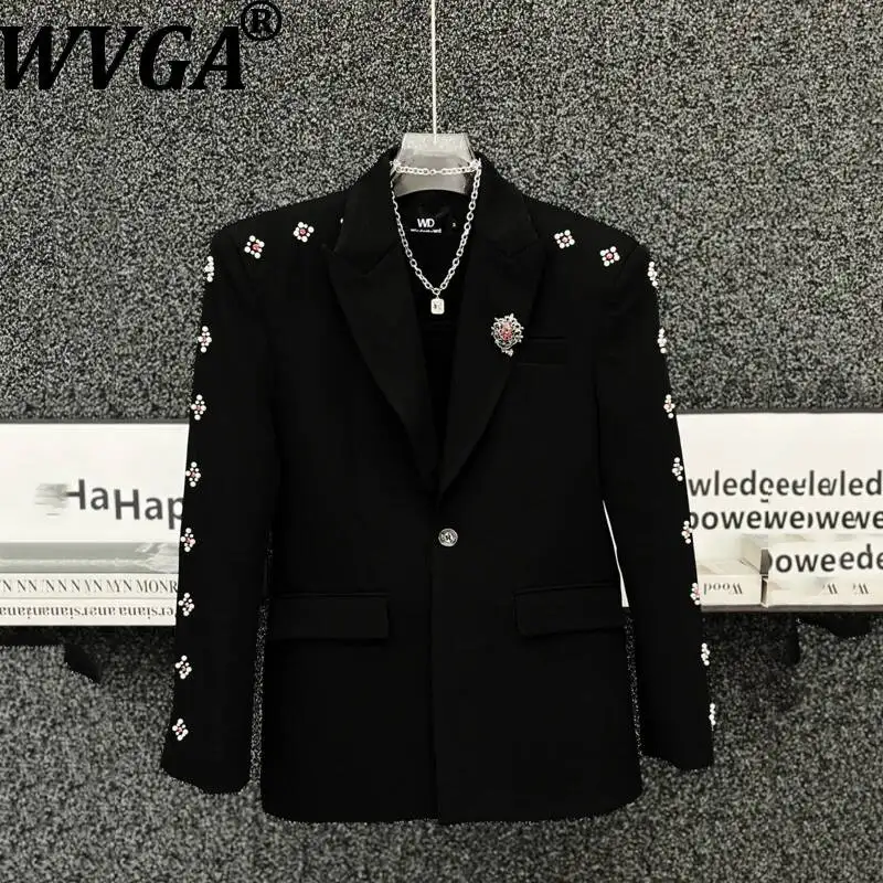 WVGA Spring Autumn New Men High-end Pearl Design Trendy Turn-Down Collar Blazer Niche Chic Casual Long Sleeve Jackets Ins W24739
WVGA Spring Autumn New Men High-end Pearl Design Trendy Turn-Down Collar Blazer Niche Chic Casual Long Sleeve Jackets Ins W24739