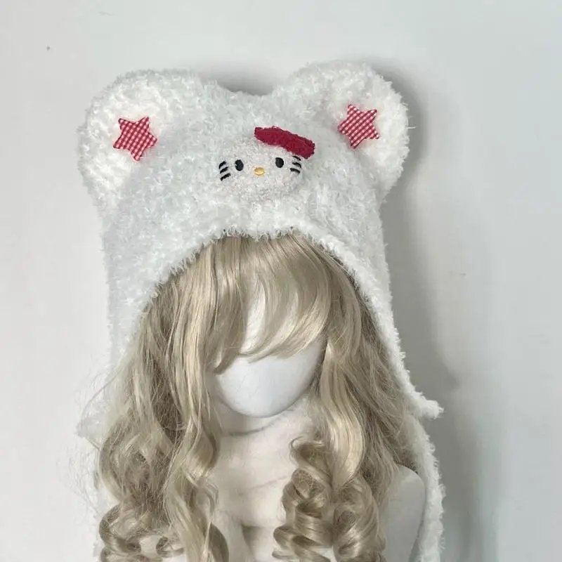 Sanrio Kawaii Cartoon Creative Hello Kitty Cute Anime Knitted Hat Winter Thick Warm Hoodie Versatile Fashion Ear Protection Hat
Sanrio Kawaii Cartoon Creative Hello Kitty Cute Anime Knitted Hat Winter Thick Warm Hoodie Versatile Fashion Ear Protection Hat