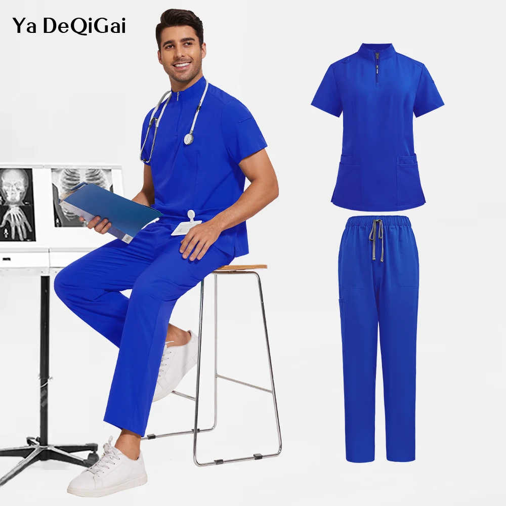 Royal Blue Clinical Workwear Medical Surgical Uniform Set Stretch Nursing Workwear Dental Dentist Uniform Pocket Scrub Top Pants 
Royal Blue Clinical Workwear Medical Surgical Uniform Set Stretch Nursing Workwear Dental Dentist Uniform Pocket Scrub Top Pants