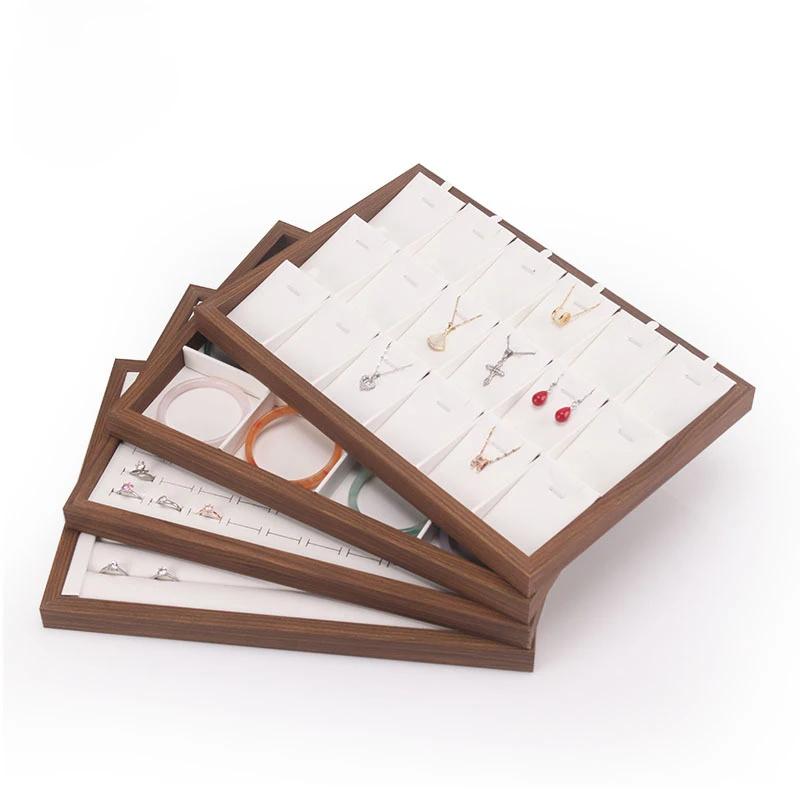 Black Walnut Wood Pattern Jewelry Tray Ring Necklace Bracelet Jewelry Display Plate Ring Set Watch Bracelet Showcase Box
Black Walnut Wood Pattern Jewelry Tray Ring Necklace Bracelet Jewelry Display Plate Ring Set Watch Bracelet Showcase Box
