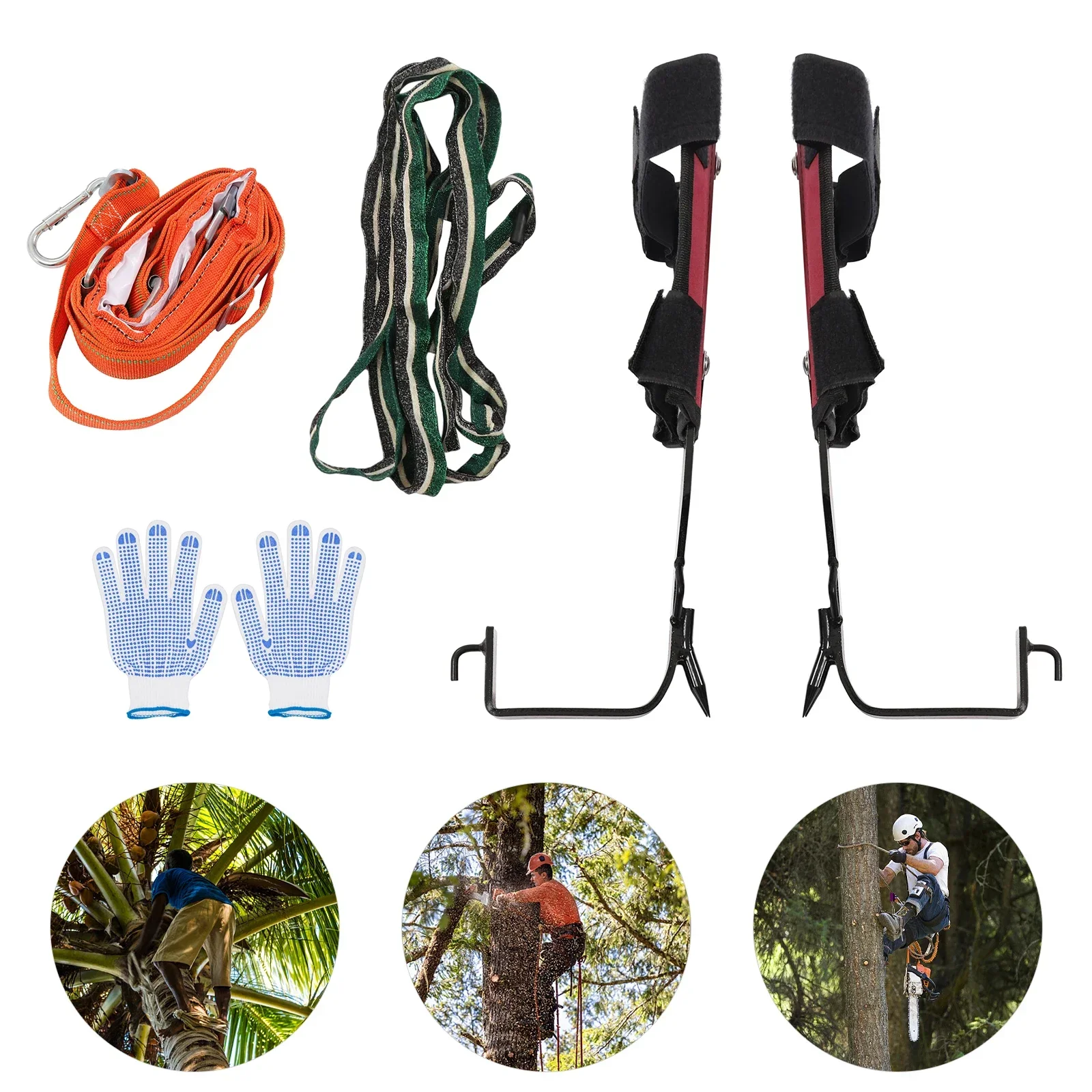 L # Double Teeth Tree Climbing Spike Set Pole Climbing Gaffs Carbon Steel Adjustable Climber
L # Double Teeth Tree Climbing Spike Set Pole Climbing Gaffs Carbon Steel Adjustable Climber