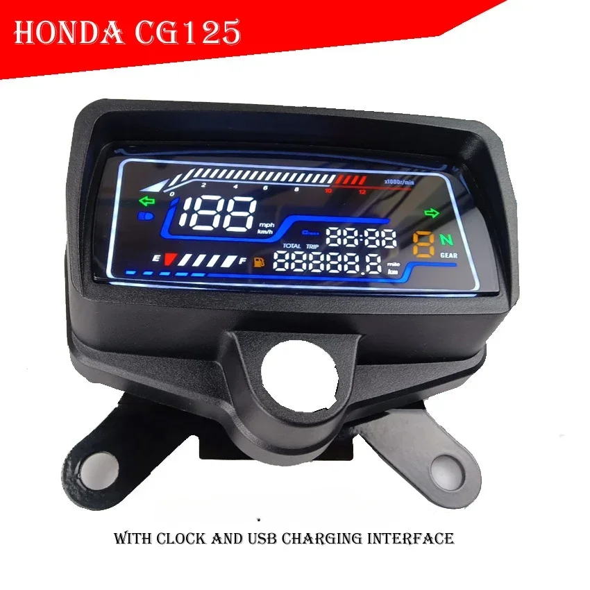 Upgraded CG125 Motorcycle Electronic Instrument Assembly with Clock and USB Charging Interface Velocímetro Analógico Moto
Upgraded CG125 Motorcycle Electronic Instrument Assembly with Clock and USB Charging Interface Velocímetro Analógico Moto