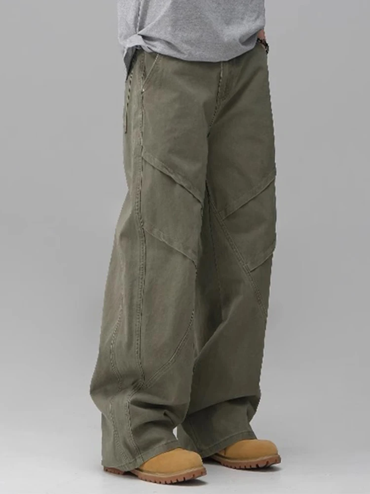 Retro American Sle Casual Wide Leg Pants Men's Heavy Patchwork Loose Fit Workwear Trousers Spring Autumn New Arrival
Retro American Sle Casual Wide Leg Pants Men's Heavy Patchwork Loose Fit Workwear Trousers Spring Autumn New Arrival