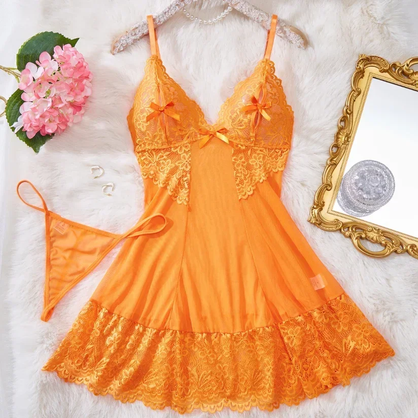 Women Nightdress Sexy Lace Chemise Bow Nightgown Sleepwear Mini Dress V Neck Full Slip Babydoll Lingerie Sleepwear & Dresses
Women Nightdress Sexy Lace Chemise Bow Nightgown Sleepwear Mini Dress V Neck Full Slip Babydoll Lingerie Sleepwear & Dresses
