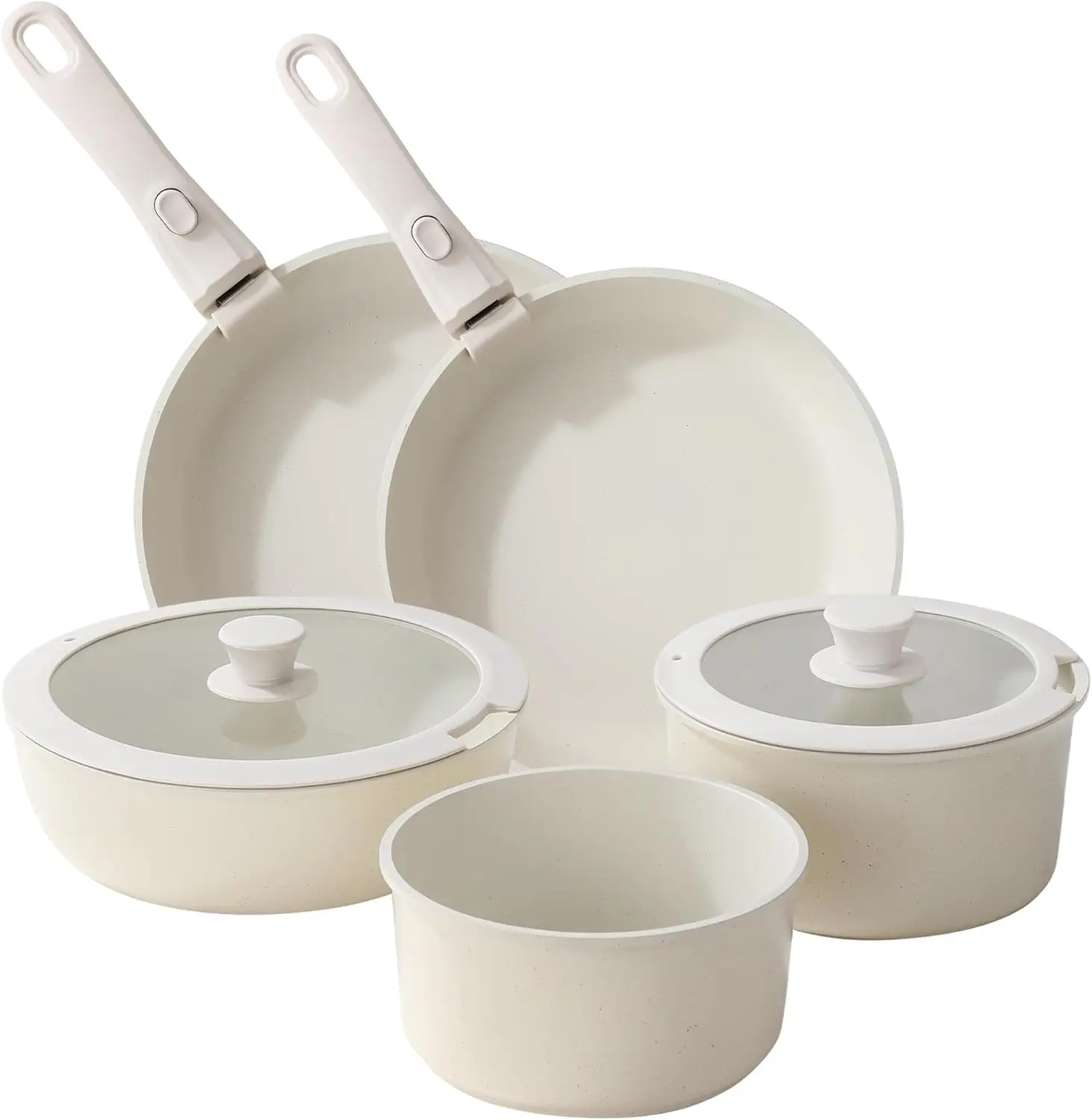 Ceramic Cookware Set 9-Piece Pot Set with Removable Handles Skillet & Casserole Set Frying Pan Healthy Induction Cookware
Ceramic Cookware Set 9-Piece Pot Set with Removable Handles Skillet & Casserole Set Frying Pan Healthy Induction Cookware