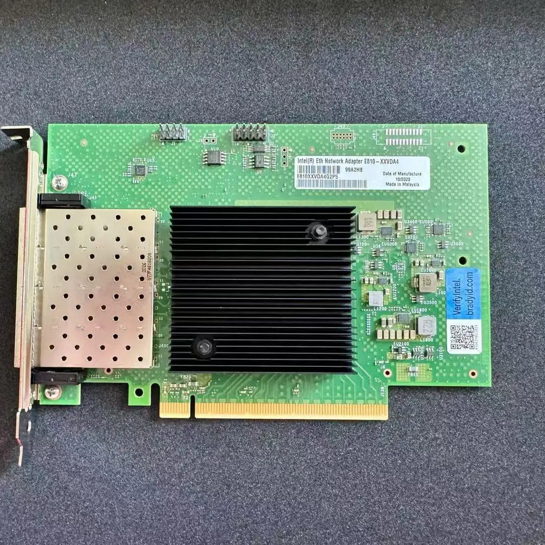 E810-XXVDA4 E810XXVDA4G2P5 Четырехпортовый сервер 25 ГБ, 10-гигабитная оптоволоконная сетевая интерфейсная карта
E810-XXVDA4 E810XXVDA4G2P5 Четырехпортовый сервер 25 ГБ, 10-гигабитная оптоволоконная сетевая интерфейсная карта