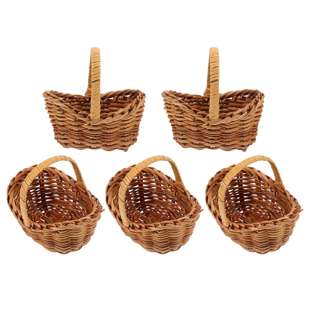5Pcs Handwoven Rattan Flower Baskets Rustic Small Baskets with Handle Wedding Party Decoration Storage Basket Favors Home Decor
5Pcs Handwoven Rattan Flower Baskets Rustic Small Baskets with Handle Wedding Party Decoration Storage Basket Favors Home Decor