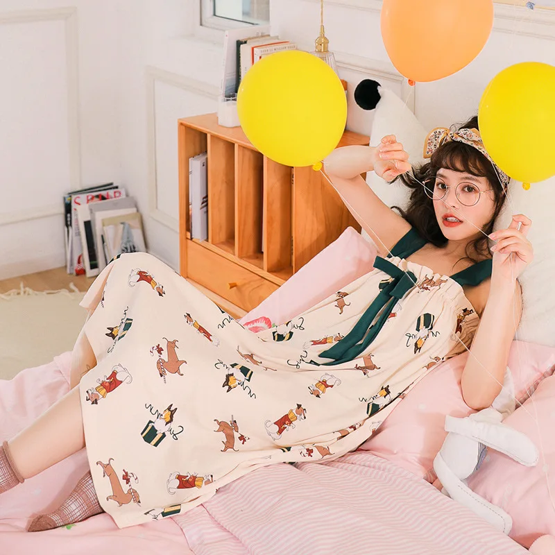 Summer New Cotton Nightgown Women's Sleeveless Lightweight Strap Sleepwear Casual Home Clothes Outdoor Wearable Comfortable
Summer New Cotton Nightgown Women's Sleeveless Lightweight Strap Sleepwear Casual Home Clothes Outdoor Wearable Comfortable