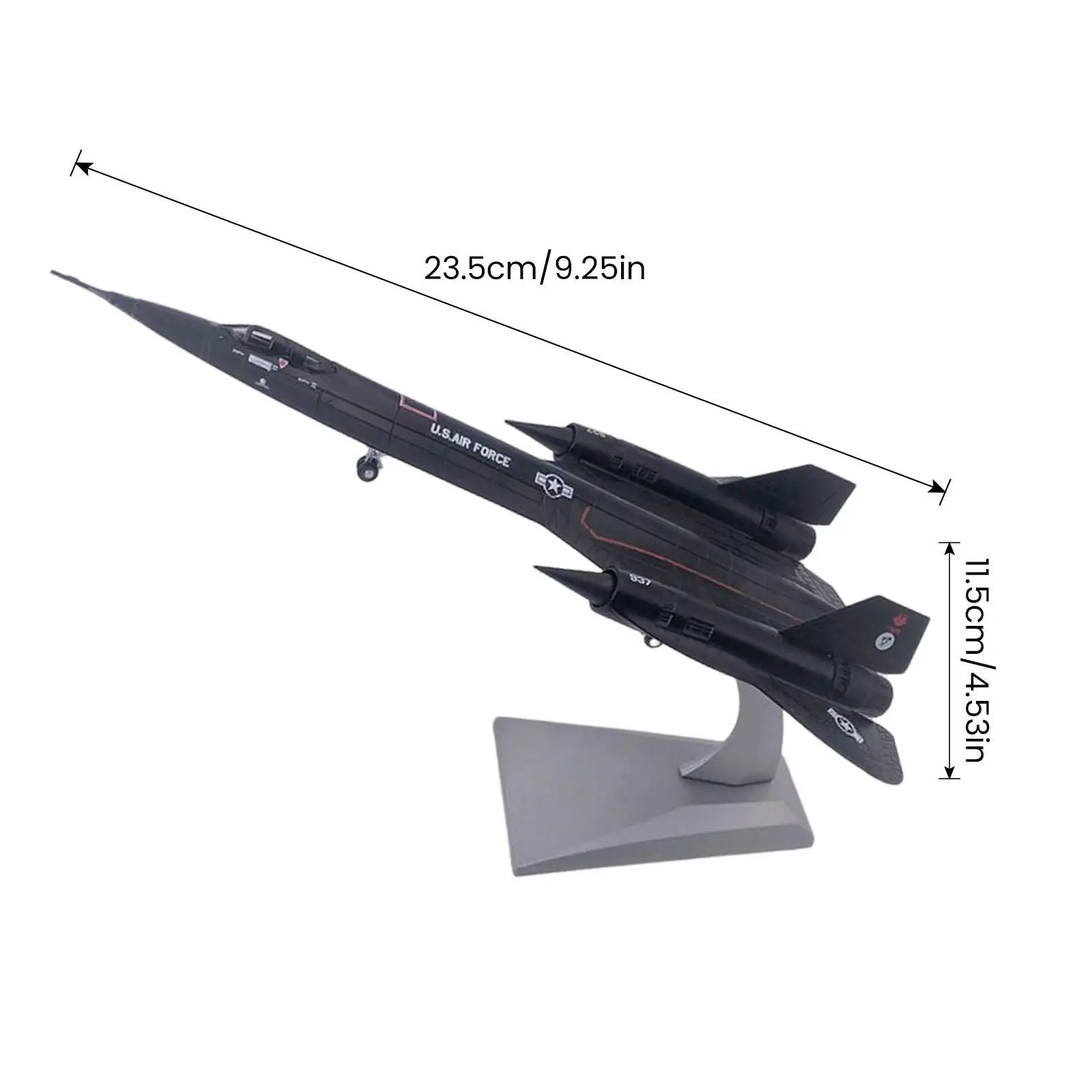 Diecast 1:144 Scale Blackbird Fighter with Display Stand Plane
Diecast 1:144 Scale Blackbird Fighter with Display Stand Plane