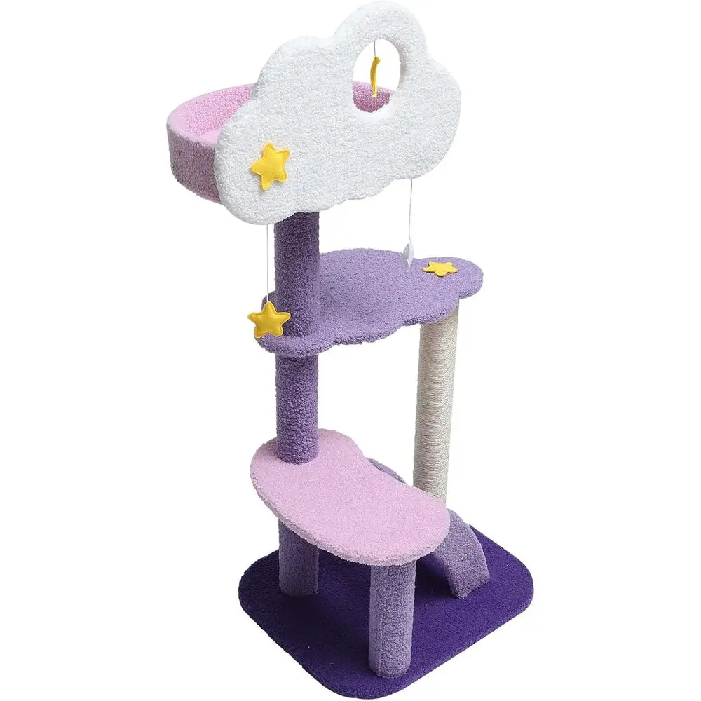 Большая игровая башня для котят в помещении с лестницей, лежанками, кошачьим домиком и когтеточками
Большая игровая башня для котят в помещении с лестницей, лежанками, кошачьим домиком и когтеточками