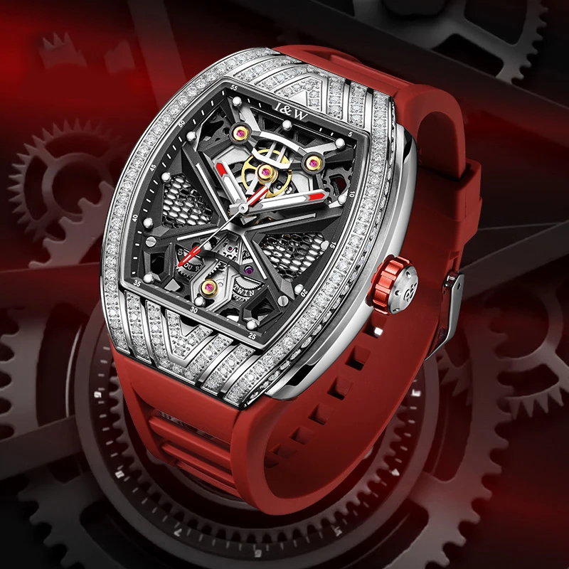 I&W Мужские автоматические часы Tonneau 43 мм * 51 мм Механические наручные часы Светящиеся 50 м Водонепроницаемый резиновый ремешок Цирконовый безель Скелет
I&W Мужские автоматические часы Tonneau 43 мм * 51 мм Механические наручные часы Светящиеся 50 м Водонепроницаемый резиновый ремешок Цирконовый безель Скелет