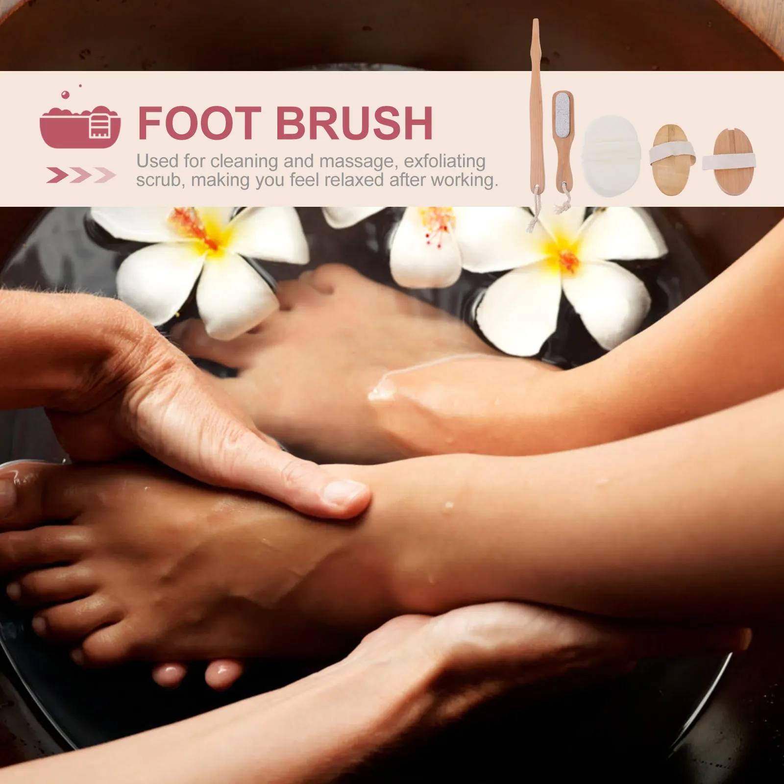 Bamboo Wood Bristle Bath Brush Kit Two-Sided Exfoliating Scrub Foot Body Cleaning Tool Portable Brush
Bamboo Wood Bristle Bath Brush Kit Two-Sided Exfoliating Scrub Foot Body Cleaning Tool Portable Brush