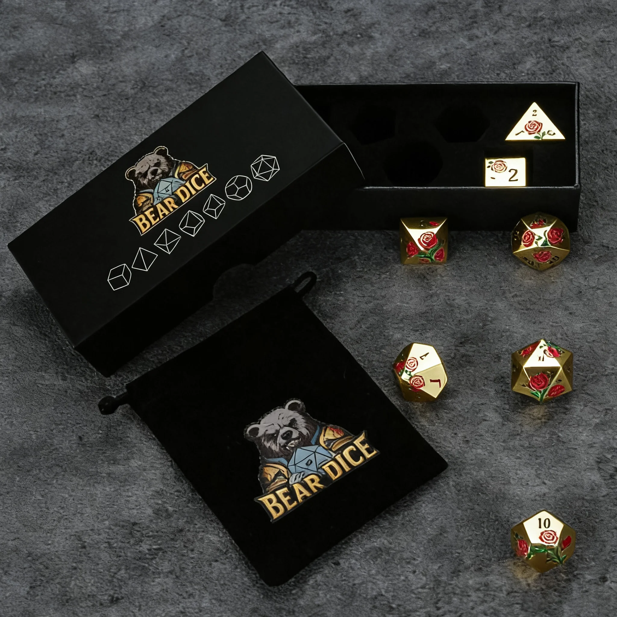 1-7Pcs Red Rose Golden DND Dice Set Rose-Embossed Metal Dice Multi-sided Polyhedral Dice for D&D Game COC Role Playing RPG Table
1-7Pcs Red Rose Golden DND Dice Set Rose-Embossed Metal Dice Multi-sided Polyhedral Dice for D&D Game COC Role Playing RPG Table