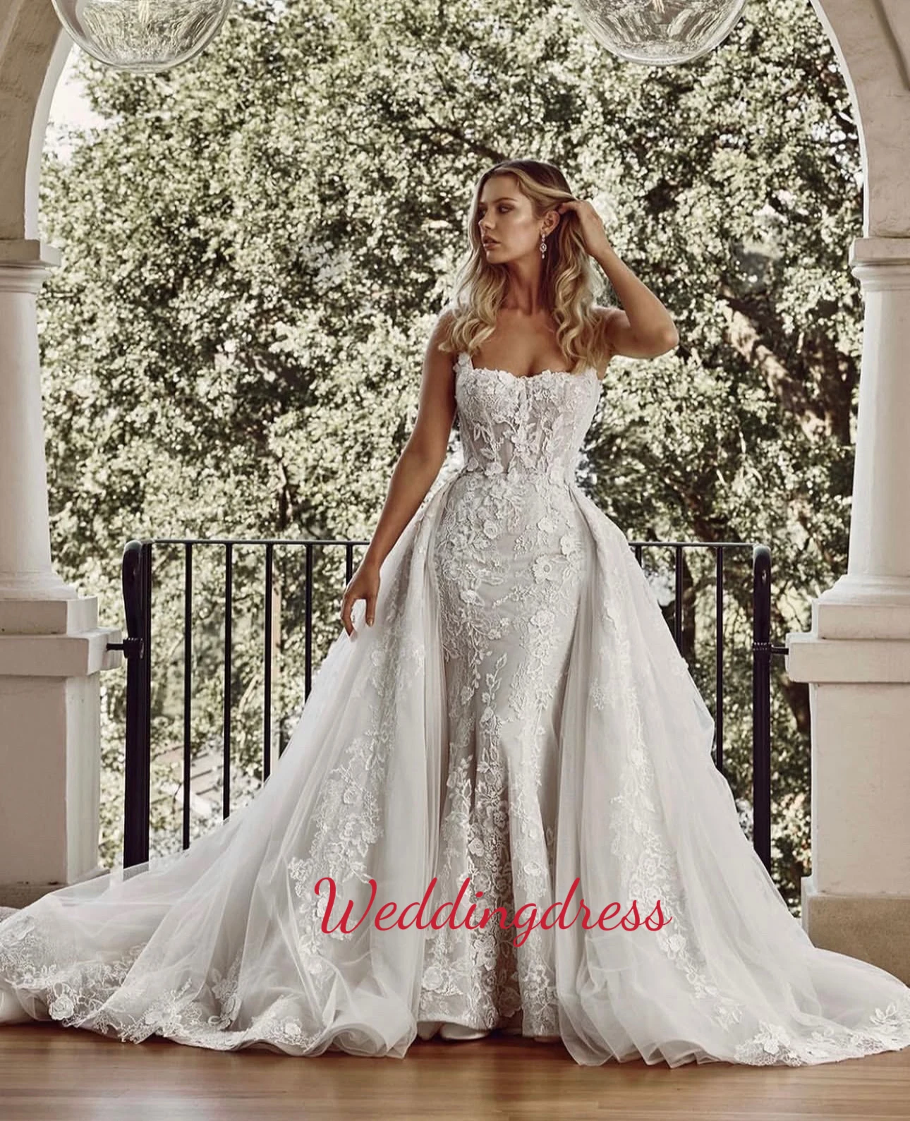 Customized Detachable 2 In 1 Wedding Mermaid Dress Ball Gown Square Collar Sleeveless Vestido De Novia
Customized Detachable 2 In 1 Wedding Mermaid Dress Ball Gown Square Collar Sleeveless Vestido De Novia