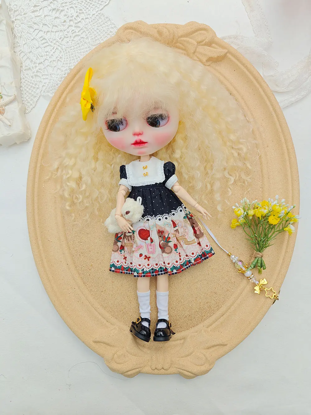 NEW ICY DBS Blythe blythe doll clothes Doll Toys for Girls lovely usual Black polka dot dress OB22 OB24 AZONE accessories
NEW ICY DBS Blythe blythe doll clothes Doll Toys for Girls lovely usual Black polka dot dress OB22 OB24 AZONE accessories