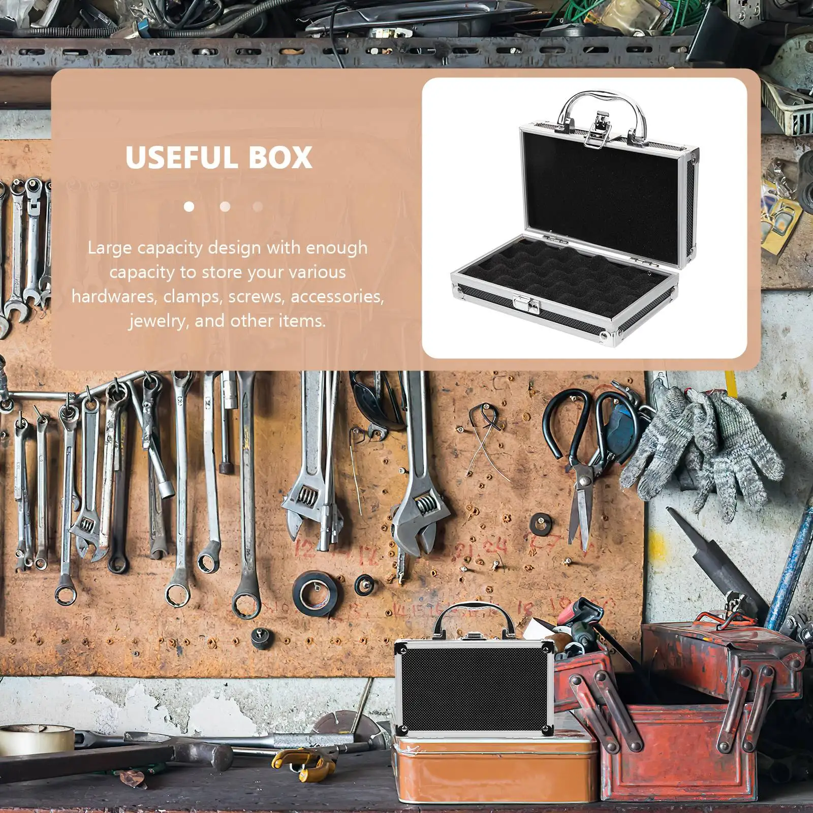 Aluminium Tool Box Storage Organizer Durable Large Capacity Toolbox Hardware Accessories Gardening Tools Travel Case Parts
Aluminium Tool Box Storage Organizer Durable Large Capacity Toolbox Hardware Accessories Gardening Tools Travel Case Parts