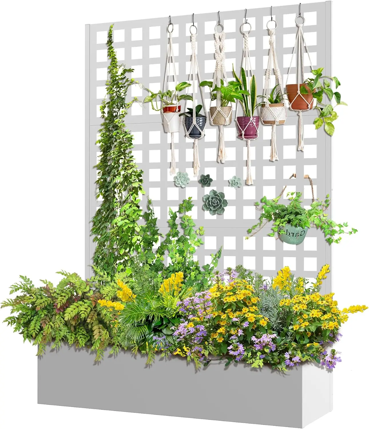 Metal Raised Garden Bed with Trellis, Metal Planter Box with Trellis, Garden Box for Climbing Plants Vegetable, 47''Lx16''
Metal Raised Garden Bed with Trellis, Metal Planter Box with Trellis, Garden Box for Climbing Plants Vegetable, 47''Lx16''
