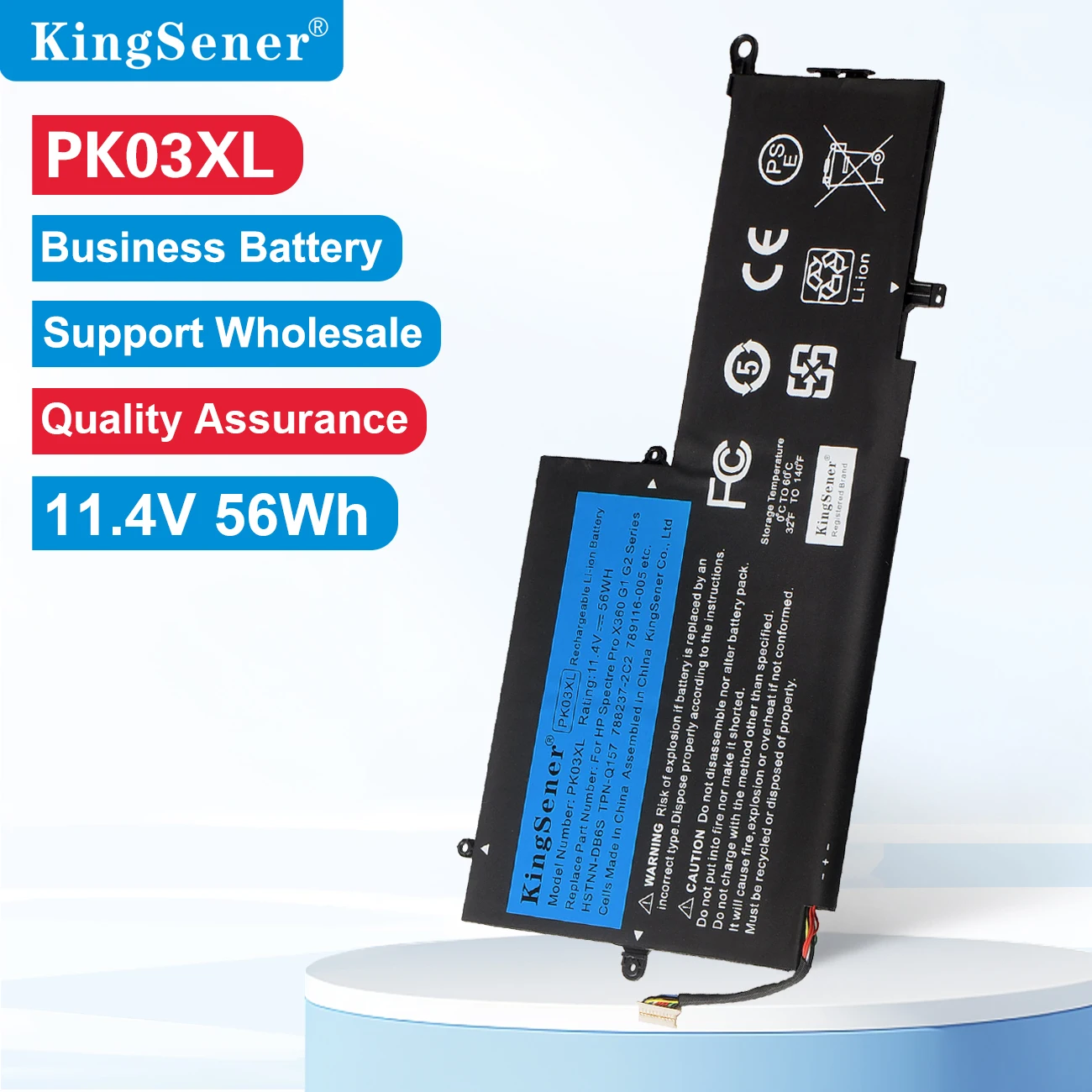 KingSener PK03XL Аккумулятор для ноутбука HP Spectre Pro X360 13G1 серии M2Q55PA M4Z17PA HSTNN-DB6S 6789116 -005 11,4 В 56 WH
KingSener PK03XL Аккумулятор для ноутбука HP Spectre Pro X360 13G1 серии M2Q55PA M4Z17PA HSTNN-DB6S 6789116 -005 11,4 В 56 WH