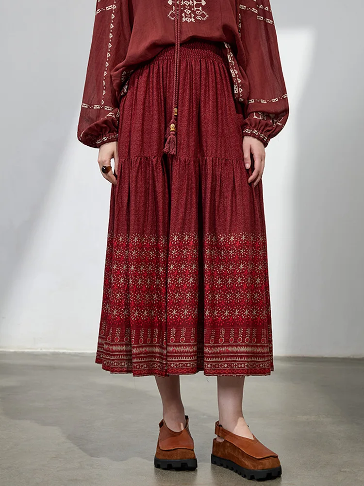 TIYIHAILEY-Long Maxi Cotton Skirts Women, Elastic Printed Skirts, Chinese Style,Summer Autumn,New Fashion, 2025 New Red Blue
TIYIHAILEY-Long Maxi Cotton Skirts Women, Elastic Printed Skirts, Chinese Style,Summer Autumn,New Fashion, 2025 New Red Blue