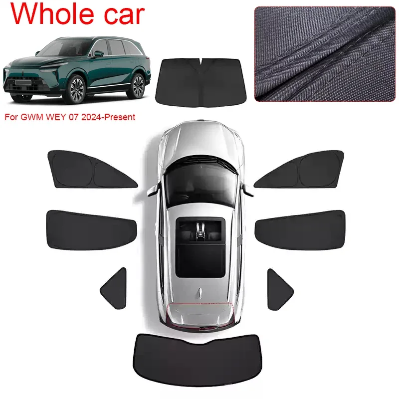For GWM WEY 07 2024-Present Car Sun Shade Curtain UV Protection Window Blind Auto Heat Insulation Protect Cover Accessory
For GWM WEY 07 2024-Present Car Sun Shade Curtain UV Protection Window Blind Auto Heat Insulation Protect Cover Accessory