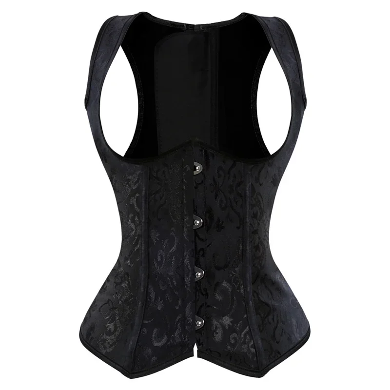 Plus Size Sexy Gothic Underbust Corset Vintage Jacquard Straps Bustiers Slimming Waist Cincher Women Body Shaper Vest Corset
Plus Size Sexy Gothic Underbust Corset Vintage Jacquard Straps Bustiers Slimming Waist Cincher Women Body Shaper Vest Corset