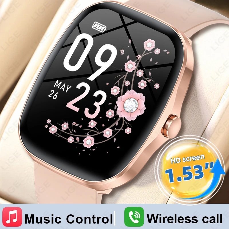 2026 New Ladies Fashion Smart Watch For Android iOS Heart Rate Health Bracelet Women 1.53" Full Touch Screen BT Call Smartwatch
2026 New Ladies Fashion Smart Watch For Android iOS Heart Rate Health Bracelet Women 1.53" Full Touch Screen BT Call Smartwatch