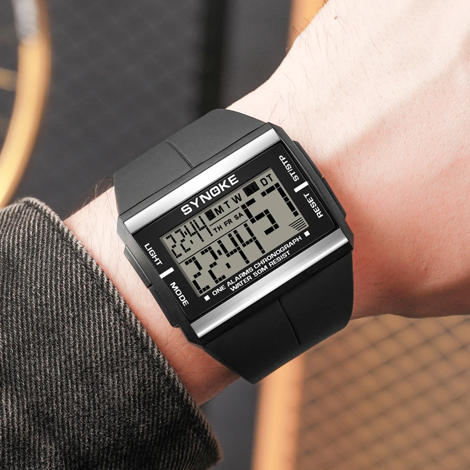 SYNOKE Rectangular Retro Men's Electronic Watch Classic Waterproof Colorful Luminous Student Sports Watches
SYNOKE Rectangular Retro Men's Electronic Watch Classic Waterproof Colorful Luminous Student Sports Watches